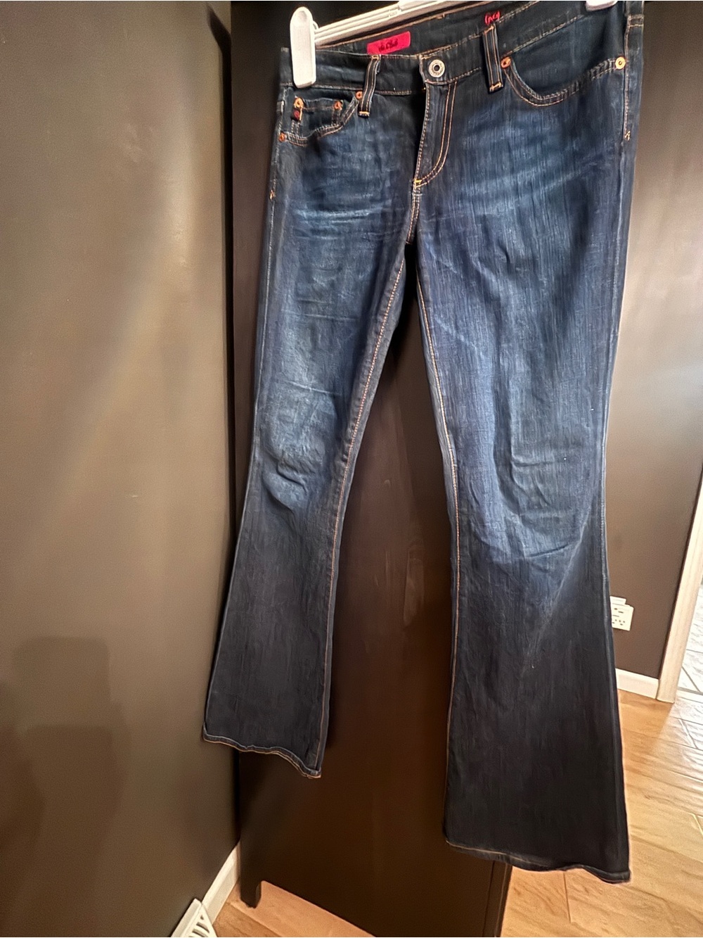 Ag Adriano Goldschmied Dark Indigo Wide Leg Jeans
